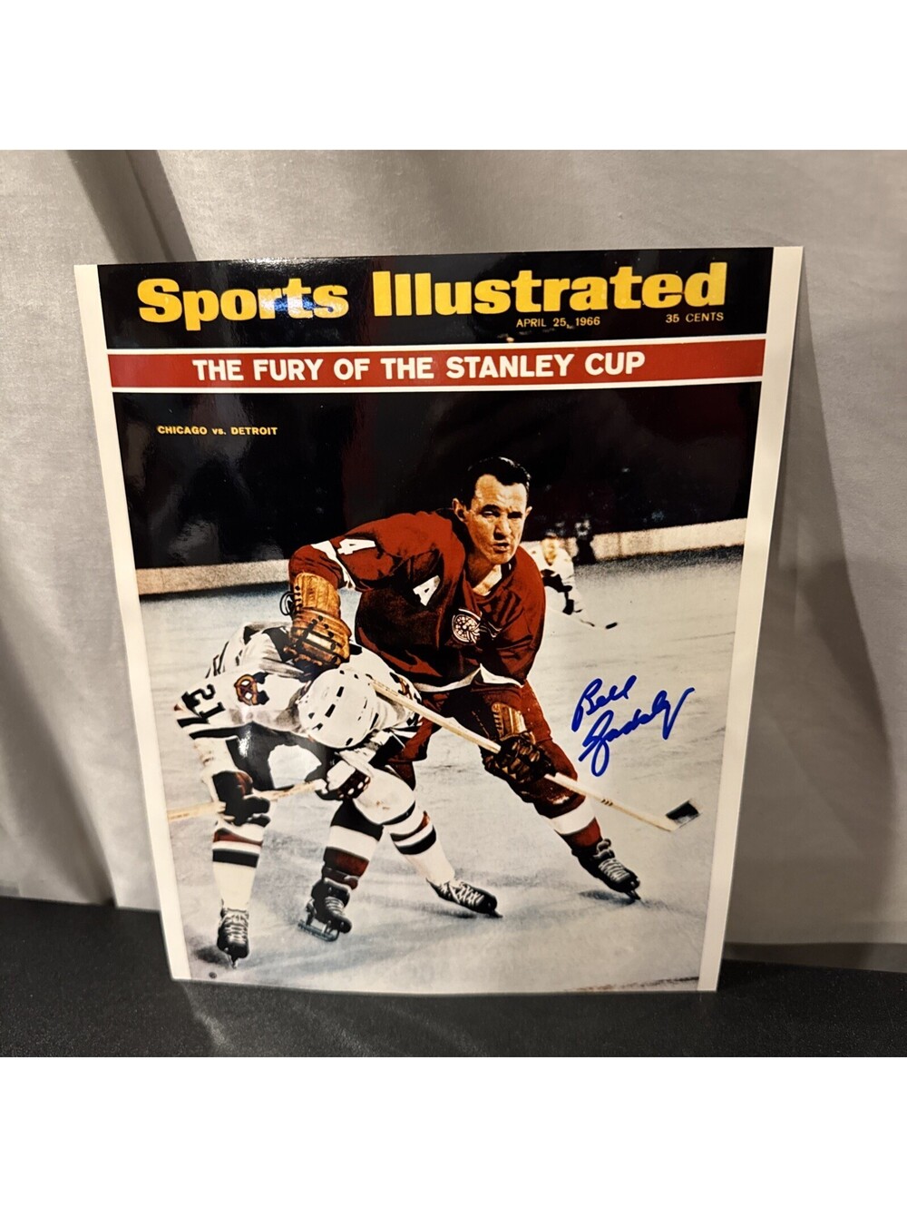 Bill Gadsby NHL Red Wings Autographed/Signed 8x10 Photo COA